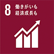 SDGsロゴ 8 働きがいも経済成長も